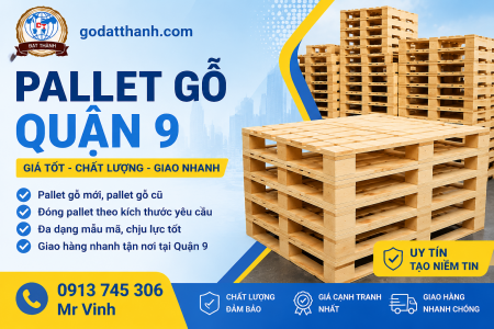 Pallet Gỗ Quận 9 Giá Tốt – Cung Cấp Nhanh Cho Kho Xưởng, Công Ty, Nhà Máy